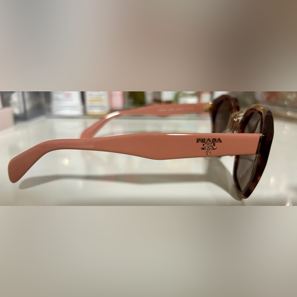 Prada Women's Brown Hexagonal Sunglasses - Picture 8 of 8